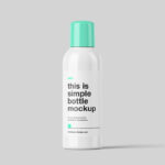 3 Shots of Plastic Bottle Mockup with Round Screwcap