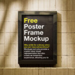 3 Shots of Poster in Frame Mockup