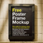 3 Shots of Poster in Frame Mockup