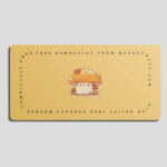 3 Shots of Rectangle Sticker Mockup in Facing Sight