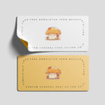 3 Shots of Rectangle Sticker Mockup in Facing Sight
