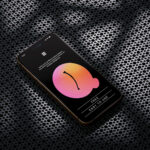 3 Shots of Smartphone Mockup on Plastic Background mockup preview