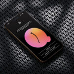3 Shots of Smartphone Mockup on Plastic Background mockup preview