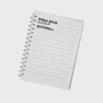 3 Shots of Spiral Book Mockup mockup preview
