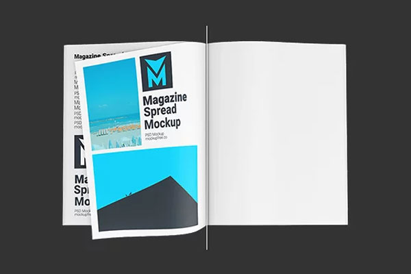 3 Shots of Spread Magazine Mockup