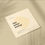3 Shots of Square Flyer Mockup