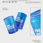 3 Shots of Tin Can Mockup