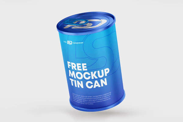 3 Shots of Tin Can Mockup