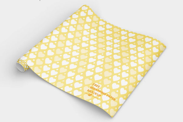 3 Shots of Wrapping Paper Mockup
