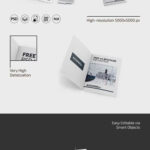 3 Showcases of A4 Brochure Mockup
