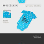 3 Showcases of Baby Bodysuit Mockup