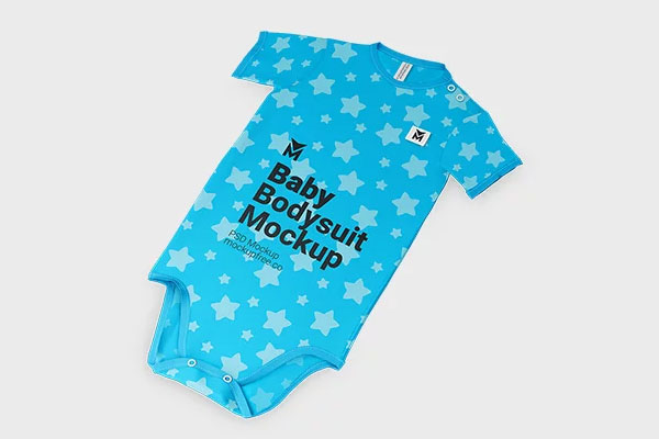 3 Showcases of Baby Bodysuit Mockup