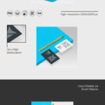 3 Showcases of Brand Business Card Mockup
