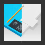 3 Showcases of Brand Business Card Mockup