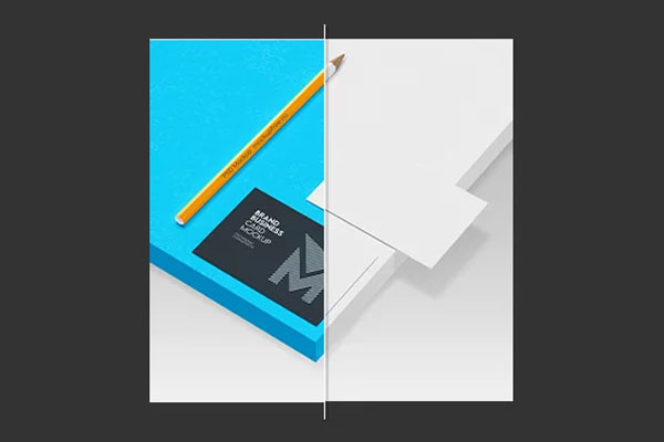 3 Showcases of Brand Business Card Mockup