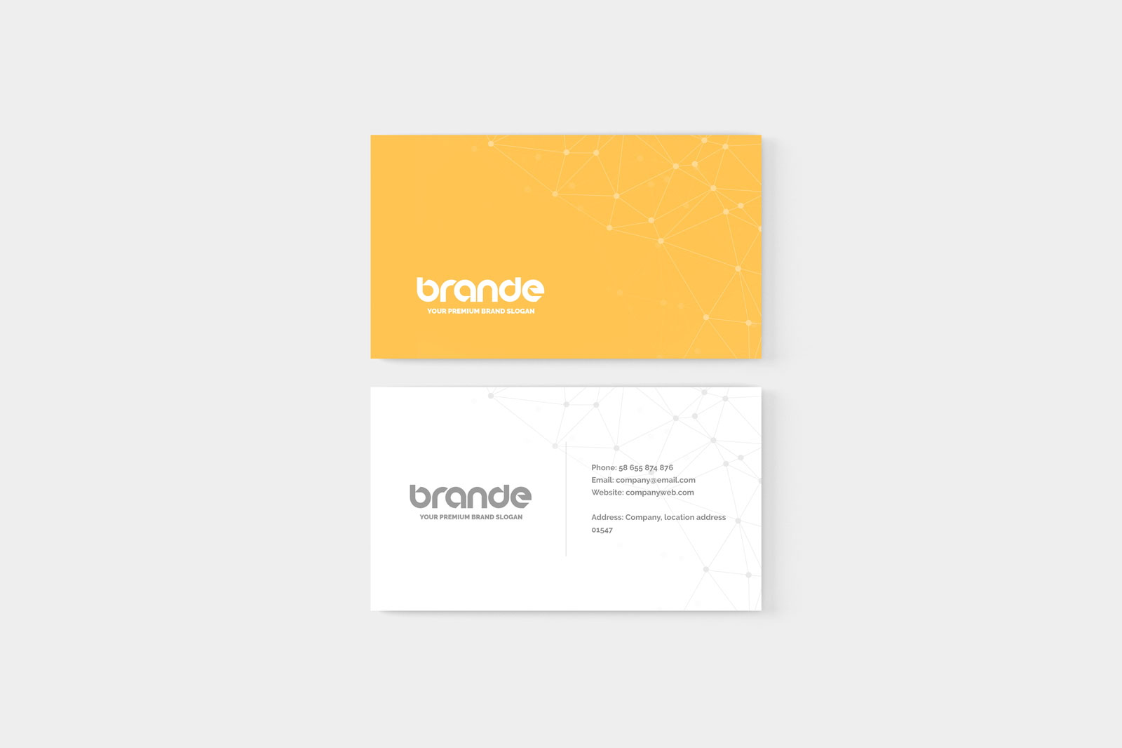 Free 3 Showcases of Business Card Mockup PSD Template