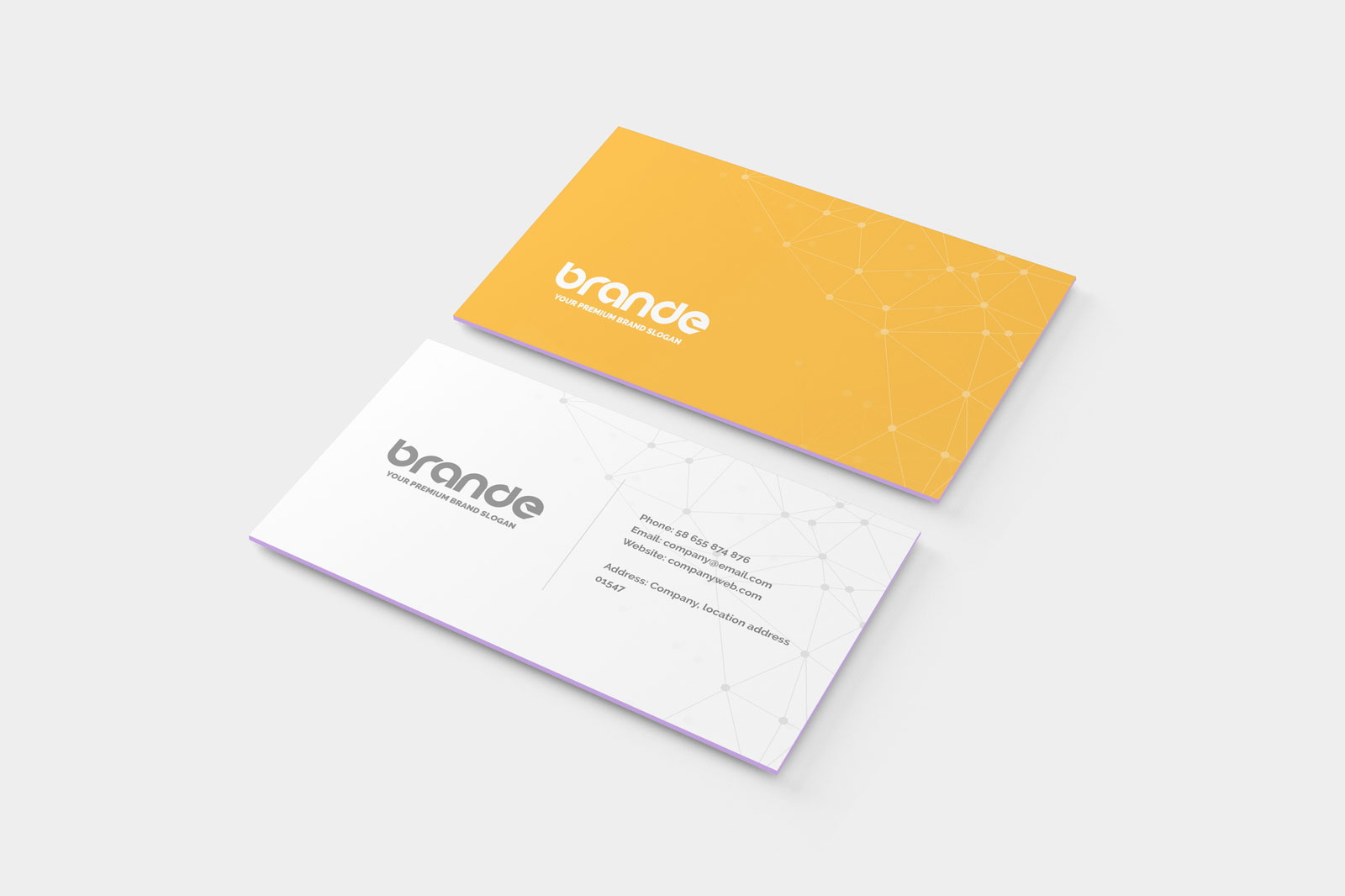 Free 3 Showcases of Business Card Mockup PSD Template
