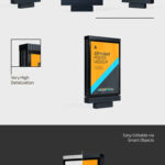 3 Showcases of Citylight Poster Mockup