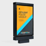 3 Showcases of Citylight Poster Mockup