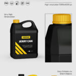 3 Showcases of Jerry Can Mockup mockup preview