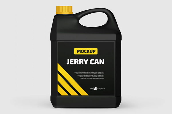 3 Showcases of Jerry Can Mockup