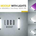 3 Showcases of Logo Mockup with Lights