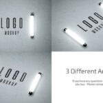 3 Showcases of Logo Mockup with Lights