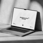 3 Showcases of MacBook Pro Mockup with Shadows
