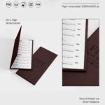3 Showcases of Menu Mockup with Leather Cover