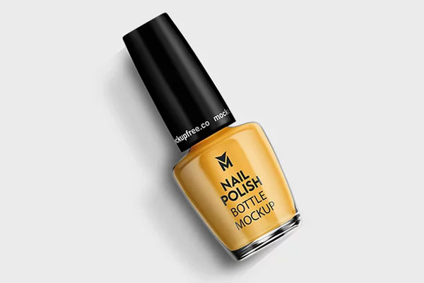 3 Showcases of Nail Polish Bottle Mockup mockup preview