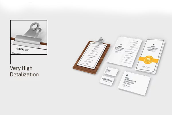 3 Showcases of Restaurant Stationery Mockup