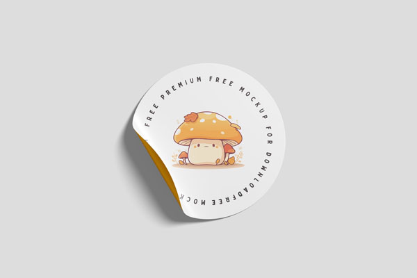 3 Showcases of Round Sticker Mockup