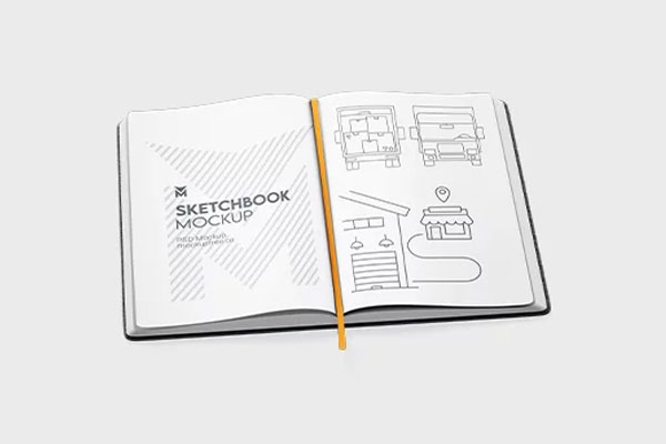 3 Showcases of Sketchbook Mockup