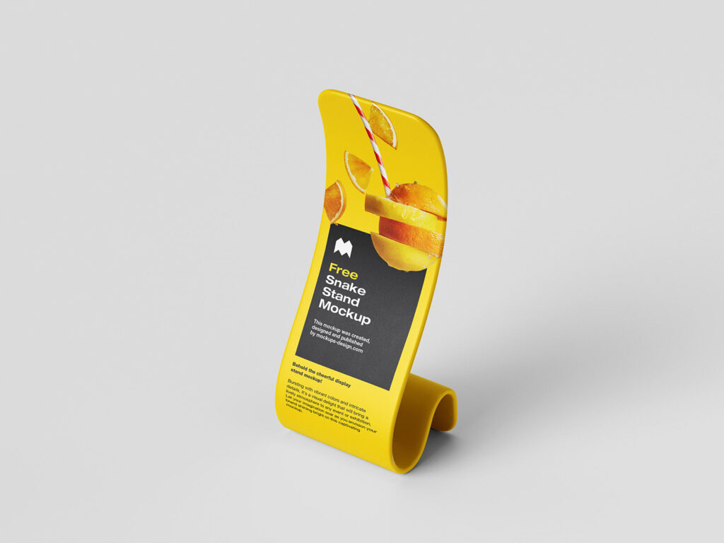 3 Showcases of Snake Display Stand Mockup mockup preview