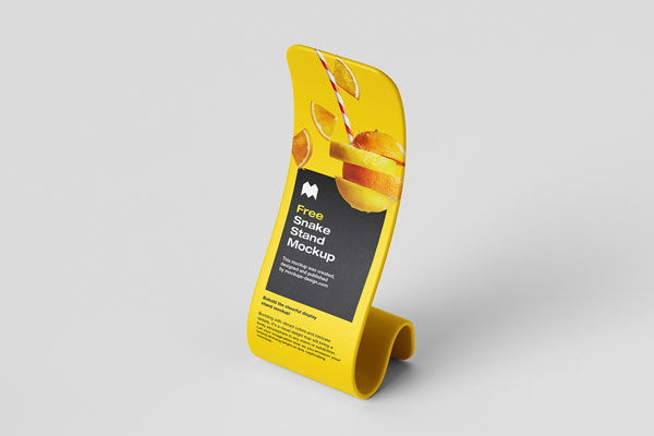 3 Showcases of Snake Display Stand Mockup