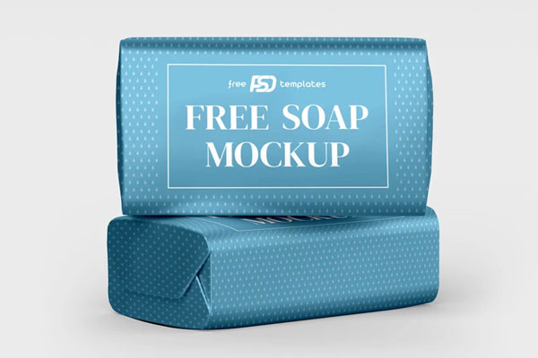 3 Showcases of Soap Mockup