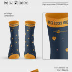 3 Showcases of Socks Mockup