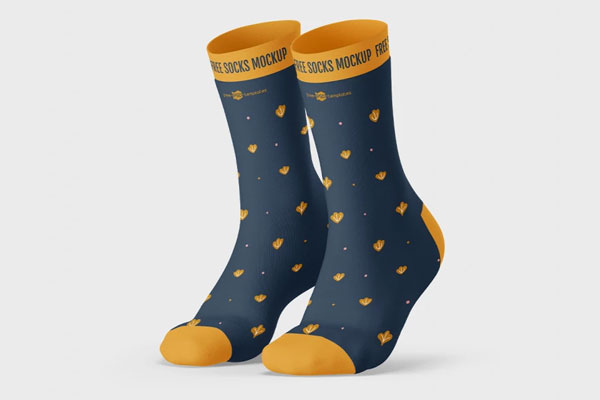 3 Showcases of Socks Mockup