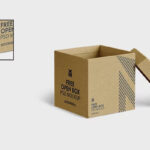 3 Showcases of Square Box Mockup
