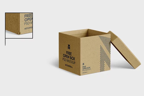 3 Showcases of Square Box Mockup