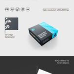 3 Showcases of Square Box Packaging Mockup