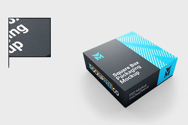 3 Showcases of Square Box Packaging Mockup