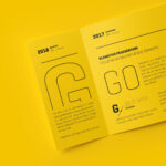 3 Showcases of Square Gatefold Brochure Mockup