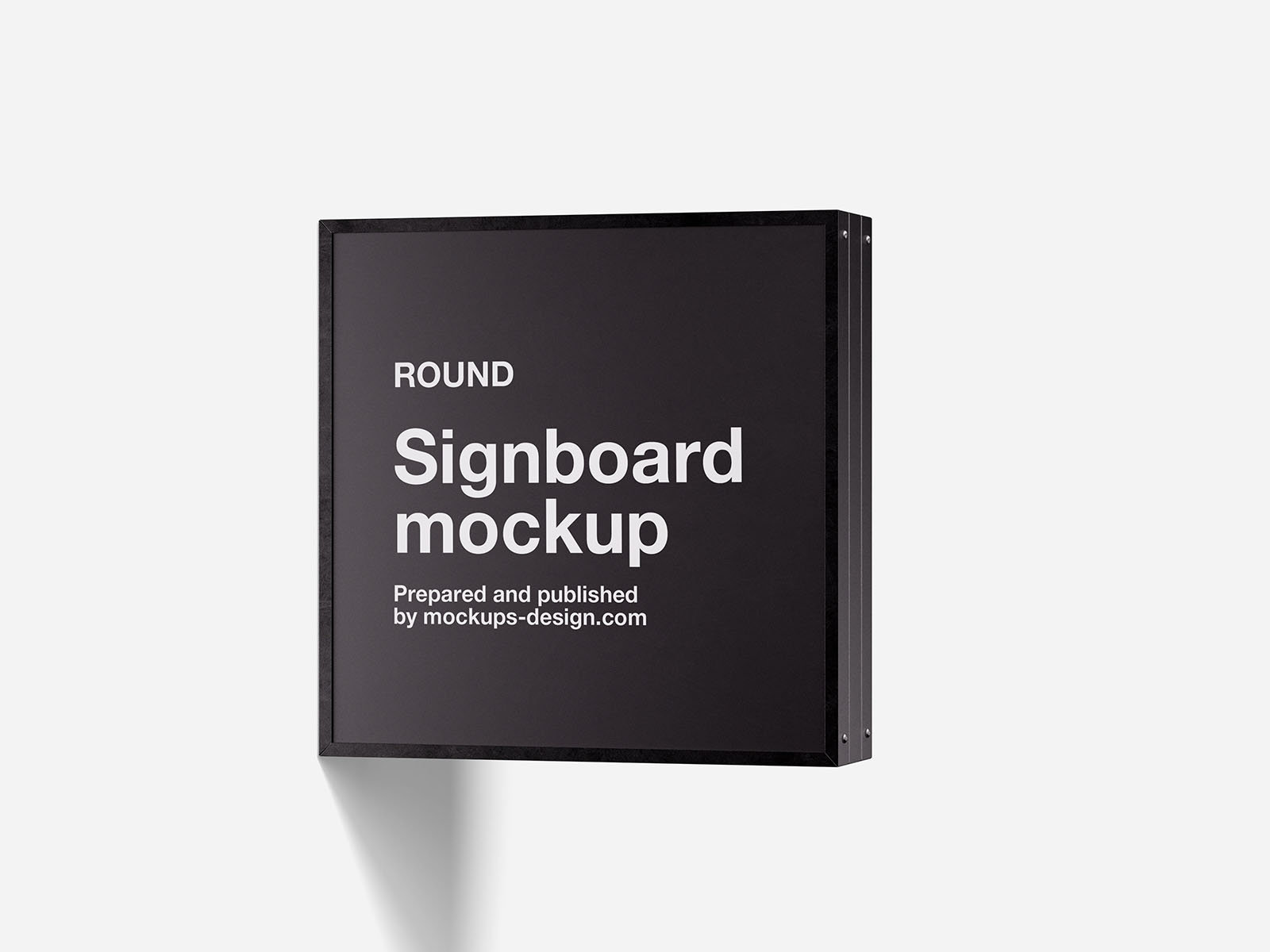 3 Showcases of Square Wall Signboard Mockup FREE PSD