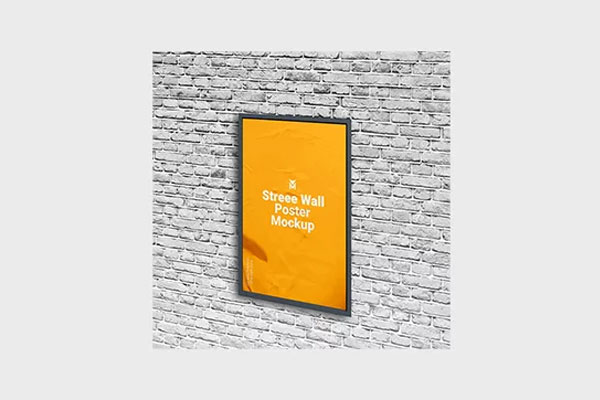 3 Showcases of Street Wall Poster Mockup
