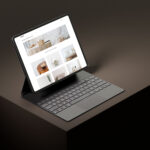 3 Showcases of Tablet Mockup on Dark Background