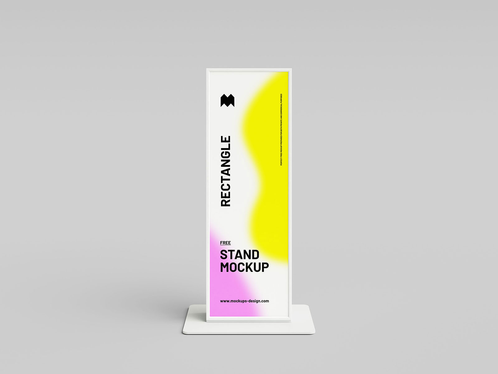 Free 3 Showcases of Tall Rectangle Stand Mockup PSD Template