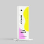 3 Showcases of Tall Rectangle Stand Mockup