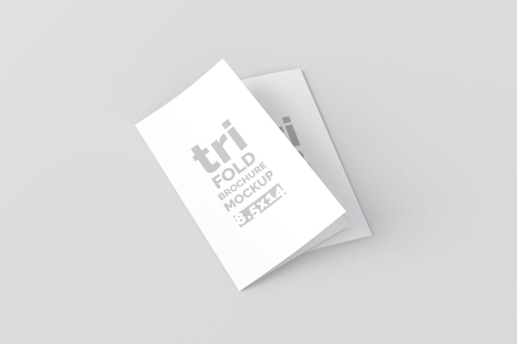 3 Showcases of Trifold Brochure Mockup