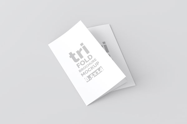 3 Showcases of Trifold Brochure Mockup